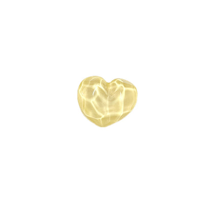 21mm Heart-Shaped Resin Shank Buttons Concavo-Convex Surface for Children's Clothing 48 Pack