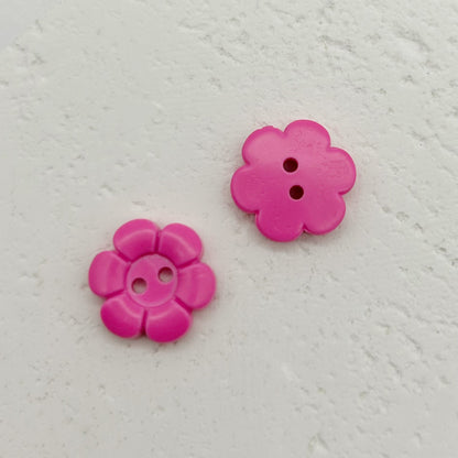 11.5mm Colorful Plastic Flower-Shaped Two-Hole Buttons for Children's Clothing 100PCS