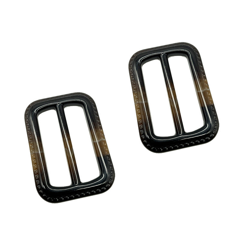 Fivelas D-ring de Resina Preta e Castanha de 40mm para Saco de Casaco 100pcs