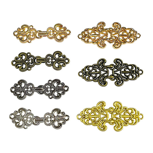 Boutons en métal vintage de style chinois en forme de grenouille pour Hanfu, pack de 14 (7 styles)