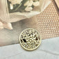 18/20/23mm Court Style Metal Hollow Shank Buttons with Plum Blossom Pattern 50pcs