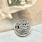 18/20/23mm Court Style Metal Hollow Shank Buttons with Plum Blossom Pattern 50pcs