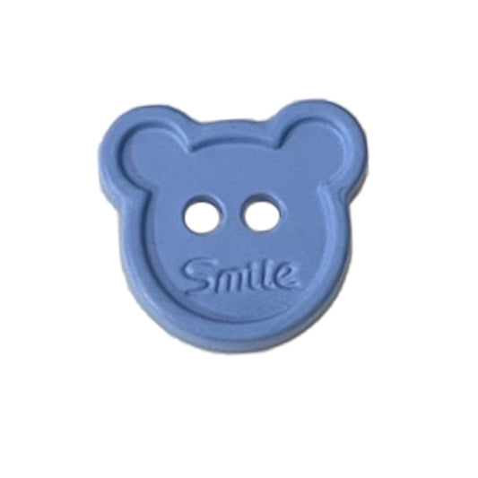 15/18mm Cartoon Teddy Bear Head Plastic Buttons for Children's Clothing 80 Pack