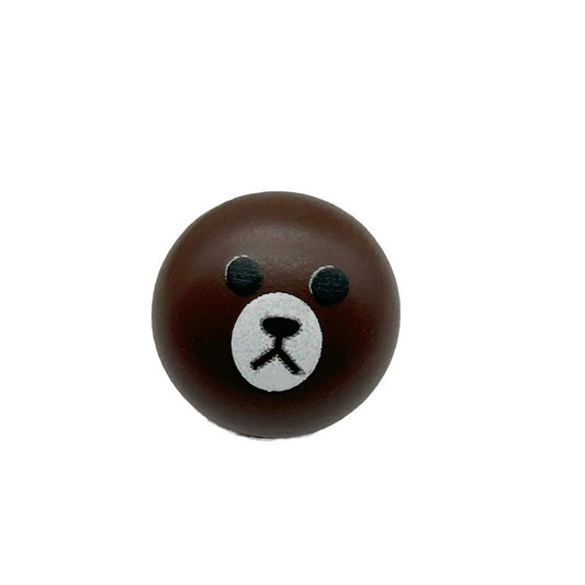 15mm Cartoon Brown Bear Plastic Buttons for Children's Sweater Knitted Sock 60pcs