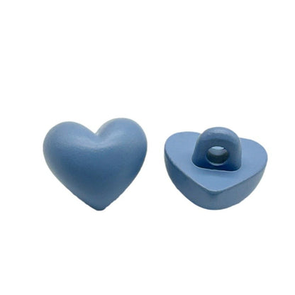 13.5mm Colorful Plastic Heart Buttons for Children's Sweater Knitted Shirt 100 Pack