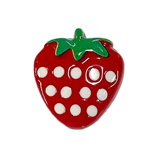 Boutons en plastique rouge fraise cartoon de 18 mm pour vêtements d'enfants, 20 pièces