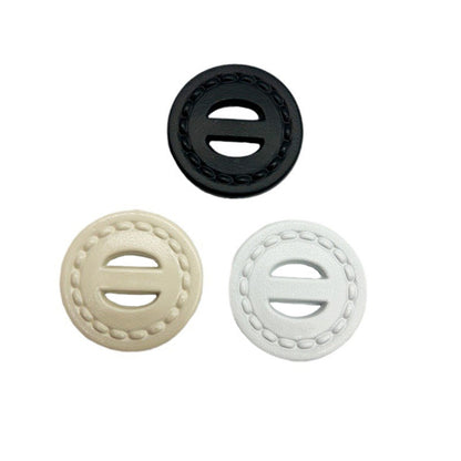 25/30mm Beige White Black Round Two-Hole Vintage Plastic Buttons for Coat 30pcs