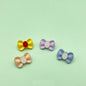 21.5mm Colorful Bow-Shaped Plastic Buttons with Shanks for Children's Clothing 200 Pack