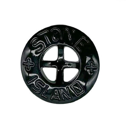 Boutons décoratifs en plastique noir à quatre trous Stone Island 14/20mm 100pcs