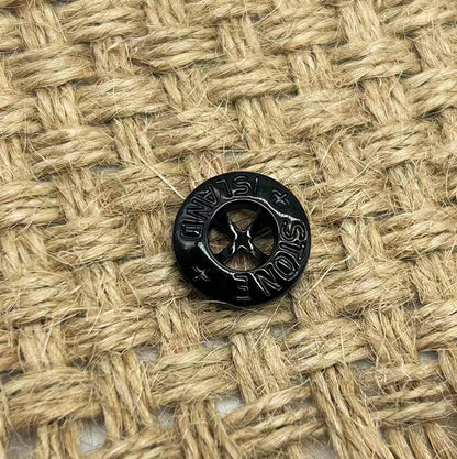 14/20mm Stone Island Black Four-Hole Plastic Decorative Buttons 100pcs