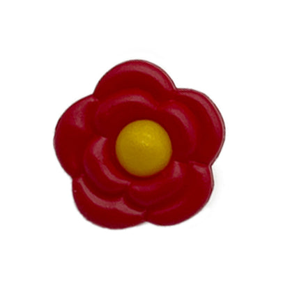 18mm Colorful Flower-Shaped Plastic Shank Buttons for Children's Clothing 100 Pack