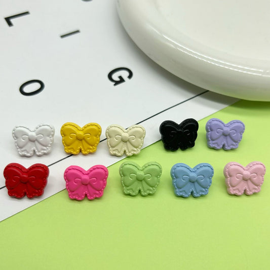 18mm Colorful Butterfly-Shaped Children's Cartoon Shank Buttons 60 Pack