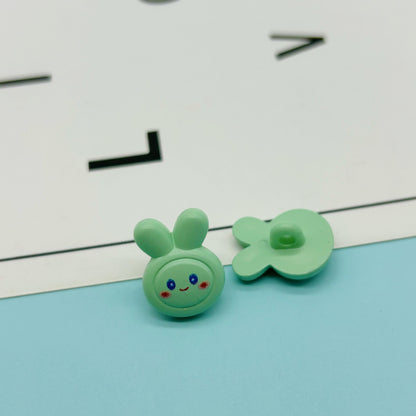 18mm Colorful Cartoon Rabbit Plastic Buttons for Children's DIY Crafts 40 Pack