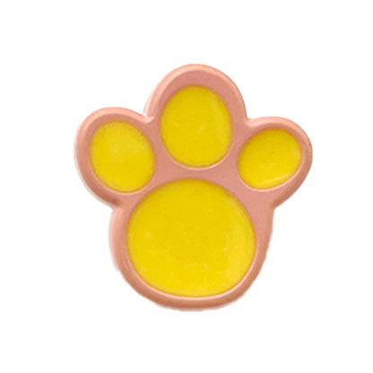 12.5/15/18mm Children's Colorful Little Paw Cartoon Plastic Shank Buttons 48 Pack