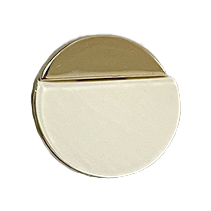 18/21,5/25mm Ronde Twee-kleurige Gouden en Witte Hars Naai Knopen met Schachten 500st.