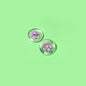 18mm Round Transparent Two-Tone Flower Plastic Shank Buttons for Children's Clothing 40PCS