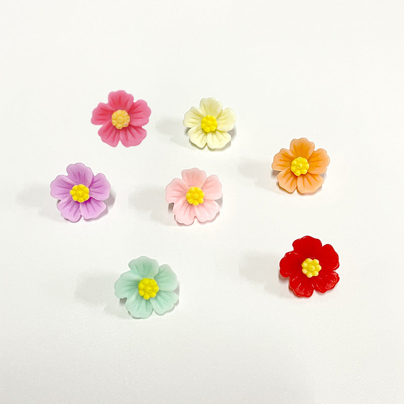 14mm Bunte blumenförmige Kunststoffnähknöpfe mit Stegen 210er Pack