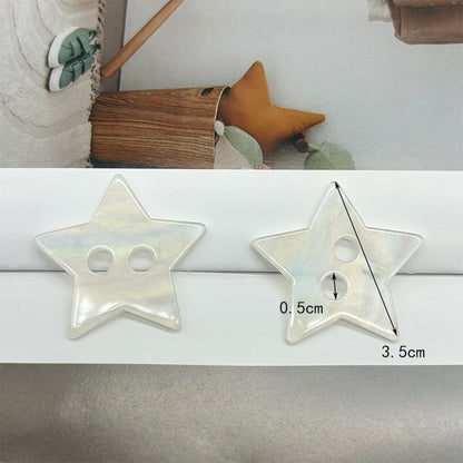 35mm Two-Hole Colorful Star-Shaped Buttons for Coats Padded Jackets 100pcs