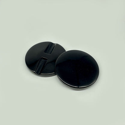 10mm-34mm Black and White Resin Concealed-Hole Bread Buttons for Various Clothing