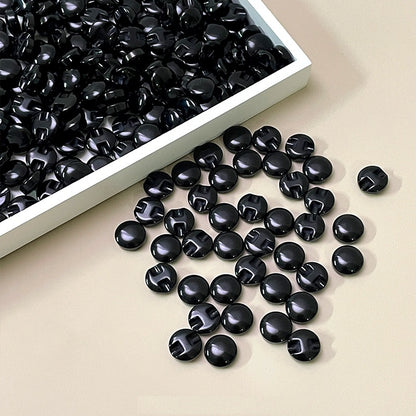 10mm-34mm Black and White Resin Concealed-Hole Bread Buttons for Various Clothing