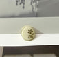 18/23/25mm Round Resin Buttons with Laser Cut Flower Pattern Metal Shanks for Coat 20pcs