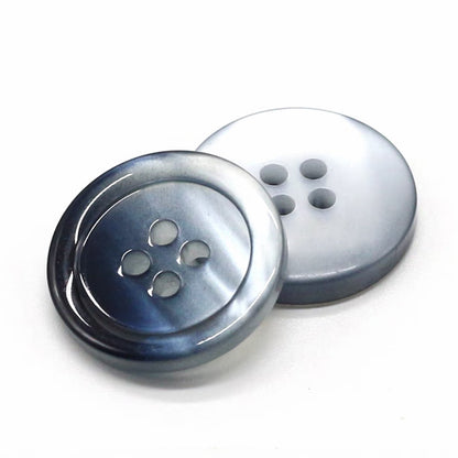 15-25mm Round Gradient Color Four-Hole Pearlized Resin Buttons for Sweaters Coats 40pcs