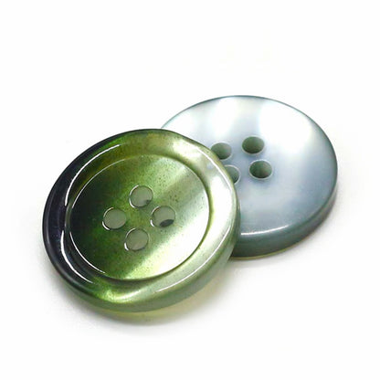 15-25mm Round Gradient Color Four-Hole Pearlized Resin Buttons for Sweaters Coats 40pcs