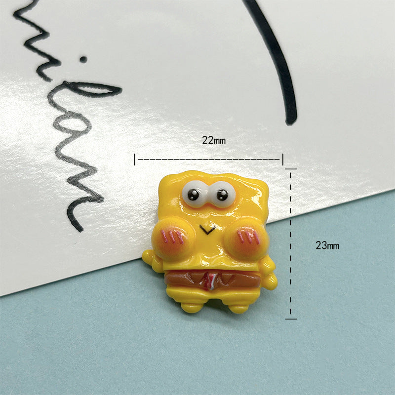 Cartoon SpongeBob Patrick Gary Resin Buttons with Metal Shanks for Children's Shirt 50 Pack