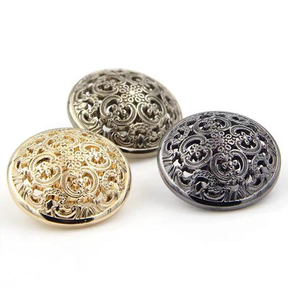 15-28mm Palace-Style Vintage Metal Hollow Shank Buttons for Coats 20pcs