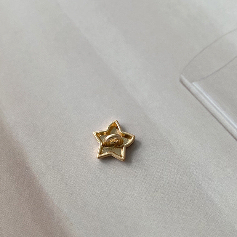 12mm Star and Moon Combination Decorative Metal Buttons for Shirt Cufflinks 30pcs