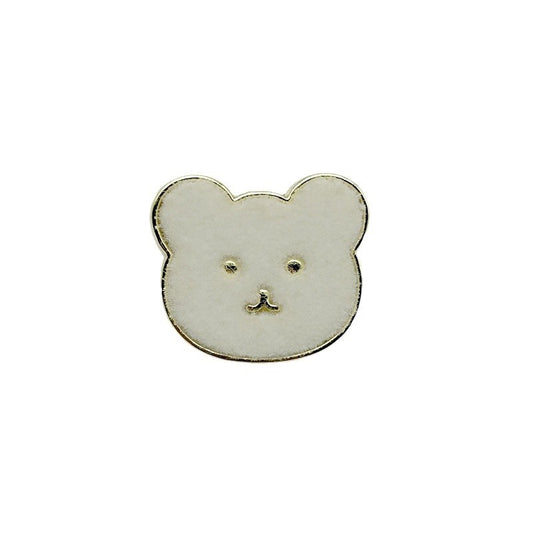 23mm Teddy Bear Flanellipintaiset Metallinapit Shankilla Takkeihin 12KPL