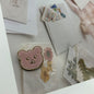 23mm Teddy Bear Flannelette-Faced Metal Buttons with Shanks for Coats 12PCS