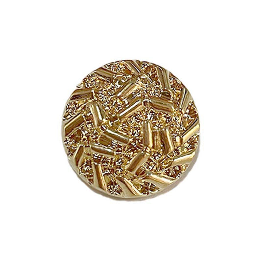 11.5-25mm Vintage Round Embossed Gold Metal Buttons with Shanks 50pcs