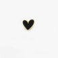 12.5mm Black White Heart-Shaped Oil-Painted Metal Buttons for Shirt Cuffs 40pcs