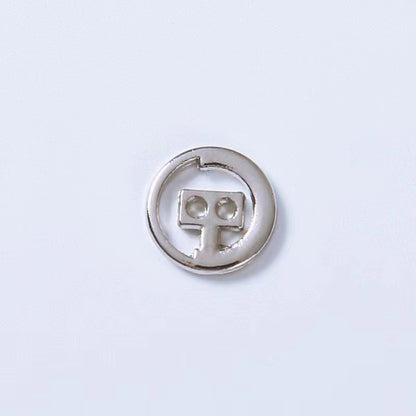 12.5/15mm Hollow Two-Hole Metal Buttons for Hand Sewing Shirts Sweaters 50pcs