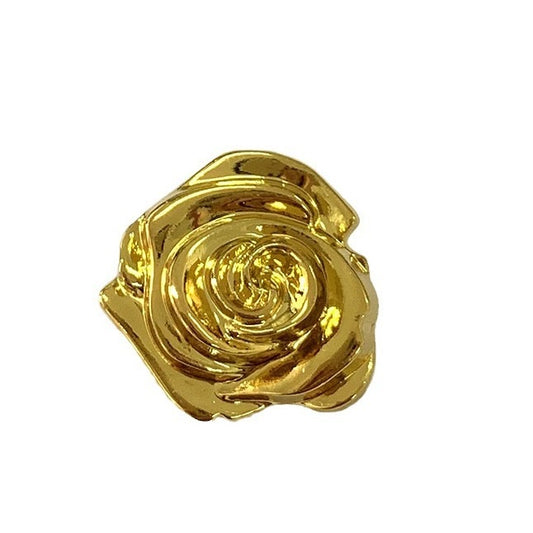 15/18/23mm Bottoni in Metallo 3D Vintage a Forma di Fiore Rosa per Cucire a Mano per Maglioni 50pz