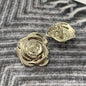 Botões Metálicos 3D Vintage Flor Rosa para Costura à Mão 15/18/23mm para Sweaters 50pcs