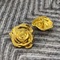 Botões Metálicos 3D Vintage Flor Rosa para Costura à Mão 15/18/23mm para Sweaters 50pcs