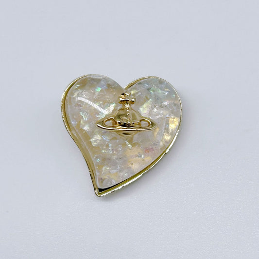 21mm Heart-Shaped Metal and Resin Combination Buttons for Sweaters Knitwear 50pcs