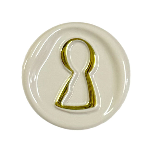 23mm Ronde Metalen Knopen met Gouden Lijn Miniatuurfiguren en Schachten 50st