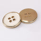 Round 4 Hole Metal Buttons Gold Silver Edge Black White Enamel 50pcs