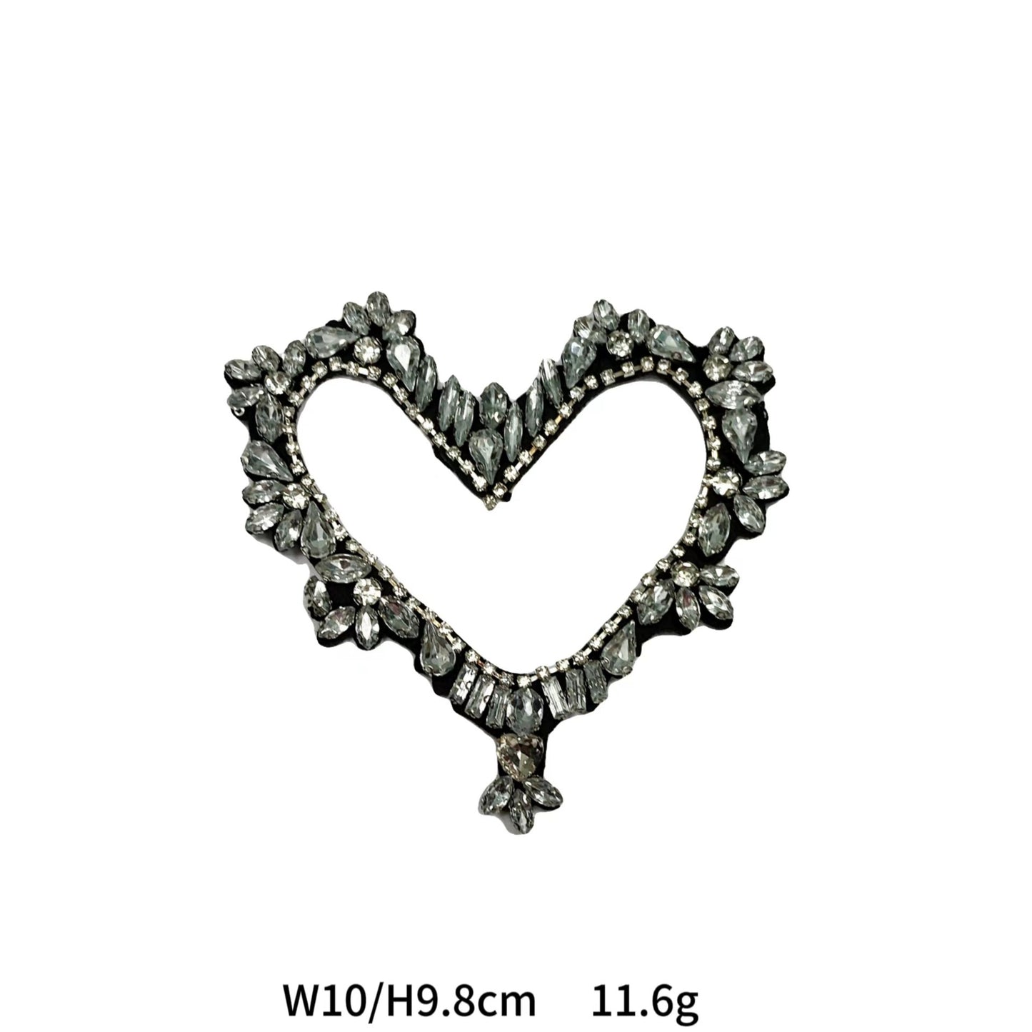 Hollow Heart Diamond Marquise Håndbrodert Akryl Applikasjon 5 Pakke