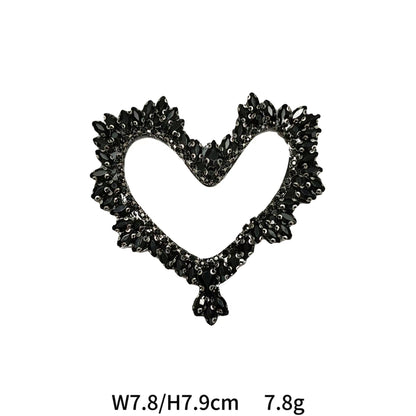 Hollow Heart Diamond Marquise Håndbrodert Akryl Applikasjon 5 Pakke