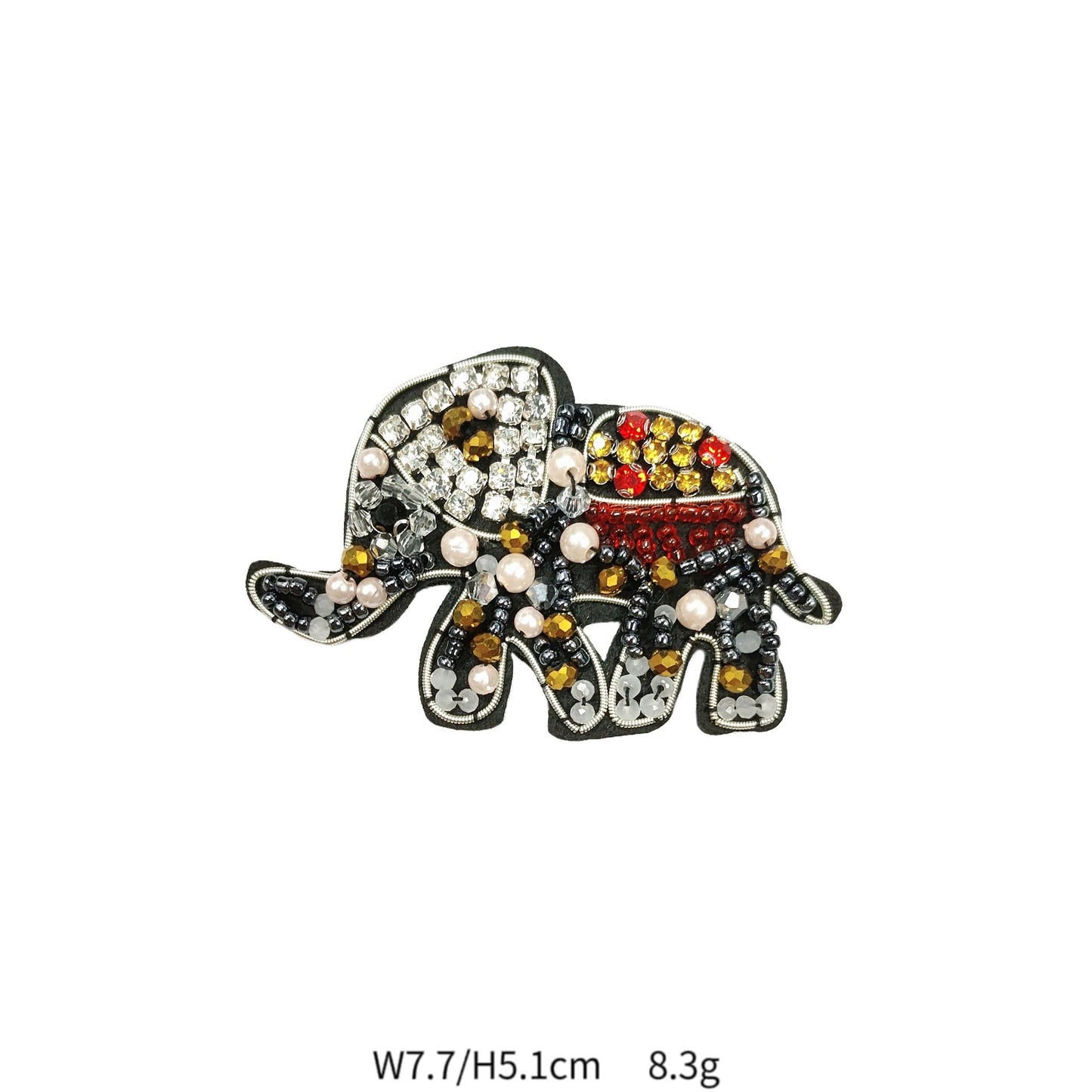 Kitty Cat Elefant Krone Hånd-Rhinestone Broderte Applikasjoner 6 Pakke