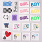 Patches de Alfabeto GIRL BOY OK: Ideais para Remendar Casacos de Plumas 19pcs