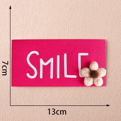 Distintivo de Tecido Colorido 'SMILE' com Flores para Vestuário e Chapéus 10PCS de 13cm