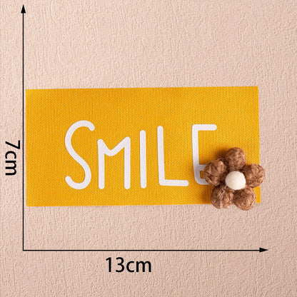 Distintivo de Tecido Colorido 'SMILE' com Flores para Vestuário e Chapéus 10PCS de 13cm