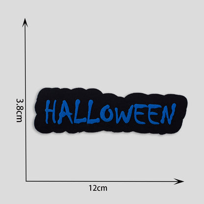 Lebendige 3D 'Fröhlich, Glück, Süß, Gut, Halloween' Stoffaufnäher 11 Stück