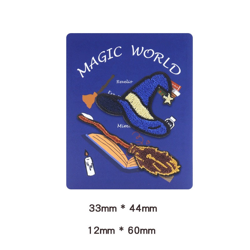 Enchanting Hogwarts Self-Adhesive Embroidered Patches 8 Pack