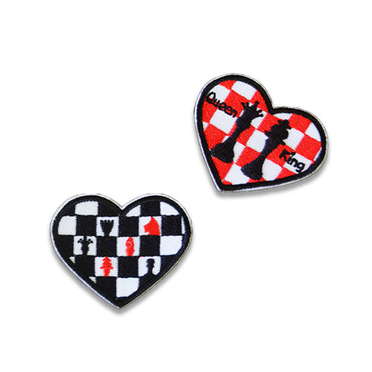 Patches brodés en forme de cœur d'amour auto-adhésifs 6pcs